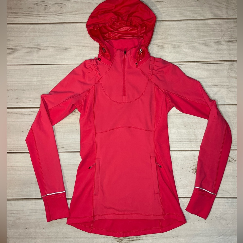 Lululemon Running 1/4 Zip Pullover w/ Removable Hood
